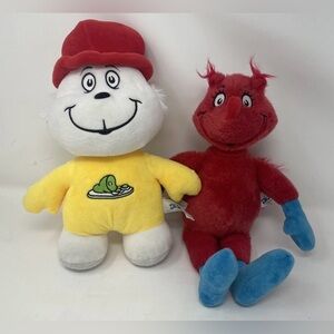 EUC SAM I AM Plush Stuffed Animal Toy & Whimsical Dr. Seuss Fox in Socks Plush